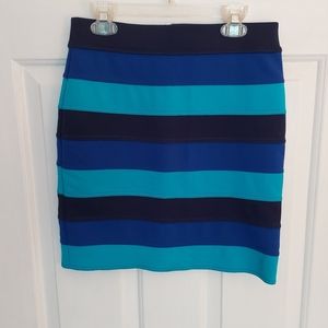 Lilly Pulitzer blue banded striped pencil skirt size S